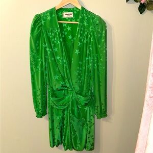 Zadig & Voltaire Green Star Wrap Dress